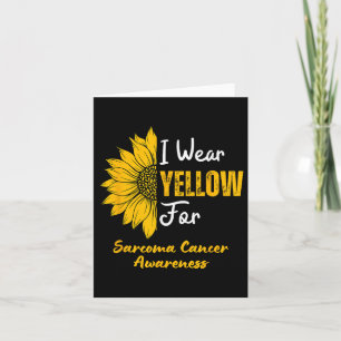 Ich trage Gelb für Sarcoma Cancer Awareness Sunflo Karte