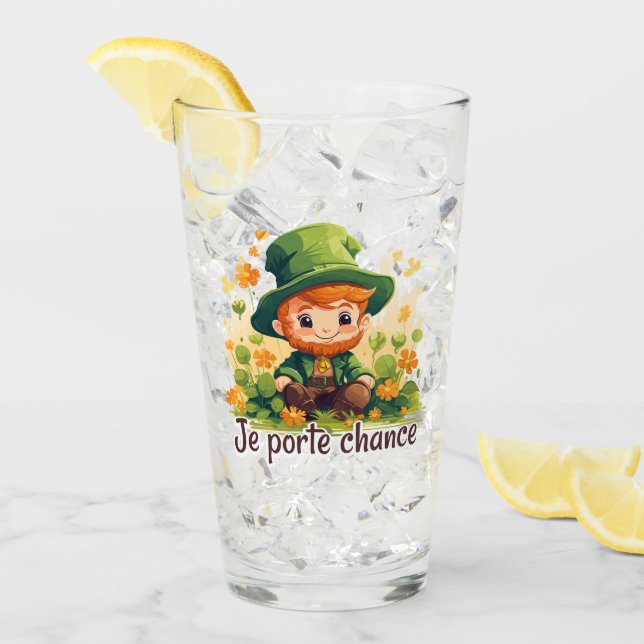 Ich trage Glück Glas (Vorderseite Ice)