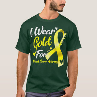 Ich trage Gold für das Bewusstsein von Kindern für T-Shirt