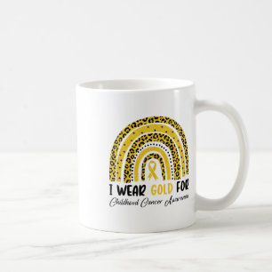Ich trage Gold für die Aufklärung über Kinderkrebs Kaffeetasse