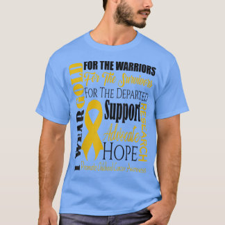 Ich trage Gold für die Krebserkrankung im Kindesal T-Shirt