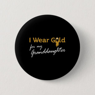 Ich trage Gold für Großtochter-T-Shirt - Kinderkan Button