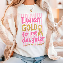 Ich trage Gold für mein Kind Krebsbewusstsein Shir T-Shirt