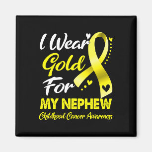Ich trage Gold für mein Nephew-Kinderkrebs-Bewusst Magnet