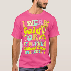 Ich trage Gold für mein Nephew-Kinderkrebs-Bewusst T-Shirt