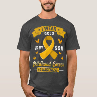 Ich trage Gold für mein Sohn, das Krebsbewusstsein T-Shirt