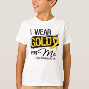 Ich trage Gold für mich Kindheits-Krebs-Band T-Shirt