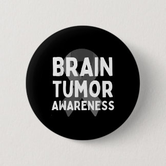 Ich trage Grau für Hirntumor Awareness Gray S Ribb Button