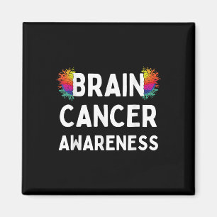 Ich trage Grau für Hirntumor Awareness Gray S Ribb Magnet