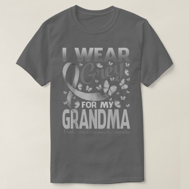 Ich trage Grau für meine Oma-Parkinson-Krankheit A T-Shirt (Design vorne)
