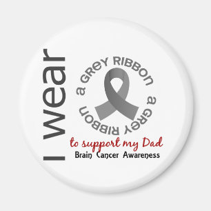 Ich trage Grau für meinen Gehirn-Krebs des Magnet