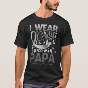 Ich trage Grau für meinen Papa Asthma Butterfly T-Shirt