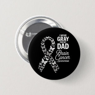 Ich trage Grau für meinen Vater - Hirntumor-Bewuss Button