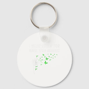 Ich trage Green für Mental Health Awareness Monat Schlüsselanhänger