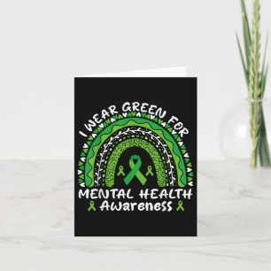 Ich trage Green für Mental Health Awareness Month Karte