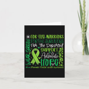 Ich trage Green Ribbon Förderung von Auszeichnunge Karte