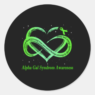 Ich trage Grün für Alpha-Gal-Syndrom-Sensibilisier Runder Aufkleber