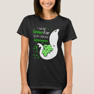 Ich trage Grün für Celiac Disease Awareness Elepha T-Shirt
