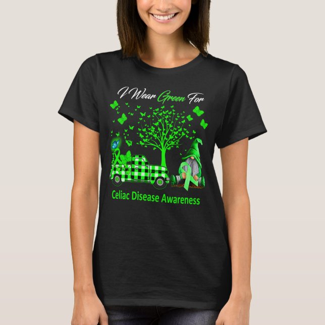 Ich trage Grün für Celiac Disease Awareness T-Shirt (Vorderseite)