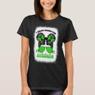 Ich trage Grün für Cerebralparese für Kinder Mädch T-Shirt
