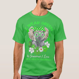 Ich trage Grün für das Bewusstsein für psychische T-Shirt
