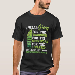 Ich trage Grün für das Bewusstsein für psychische  T-Shirt
