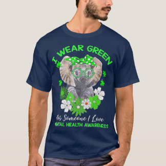 Ich trage Grün für das Bewusstsein für psychische T-Shirt