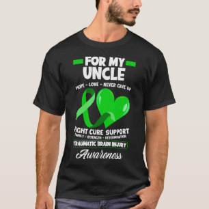 Ich trage Grün für mein Onkel TBI Gehirnverletzung T-Shirt