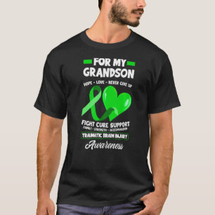 Ich trage Grün für meine Enkel TBI-Gehirnverletzun T-Shirt