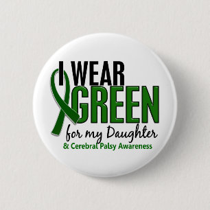 Ich trage Grün für meine zerebrale Lähmung der Button
