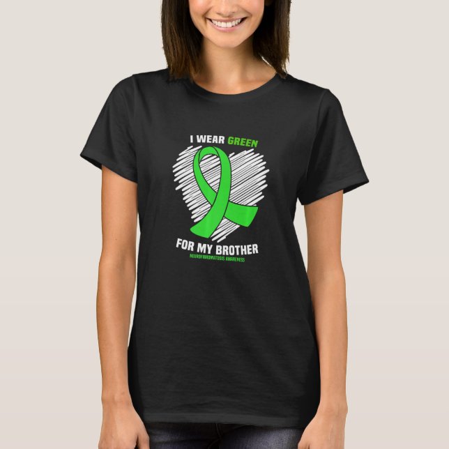 Ich trage Grün für meinen Bruder Nf1 Neurofibromat T-Shirt (Vorderseite)