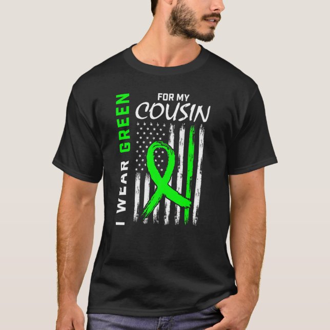 Ich trage Grün für meinen Cousin Kidney Disease Aw T-Shirt (Vorderseite)
