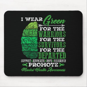 Ich trage grüne Kleie für die Krieger, die sich fü Mousepad
