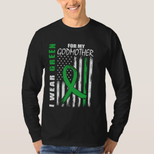 Ich trage grüne Patentante Nierenerkrankung Bewuss T-Shirt