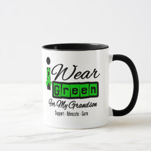 Ich trage grünen das Band-(Retro) - Enkel Tasse