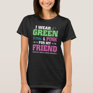 Ich trage grünes Aquamarines Rosa für meinen Freun T-Shirt