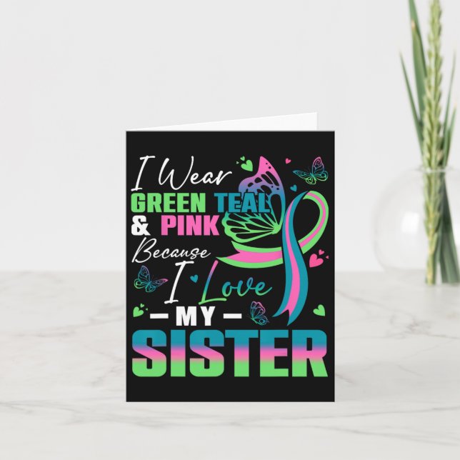 Ich trage grünes Aquamarines Rosa, weil ich meine  Karte (Vorderseite)