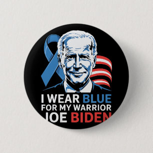 Ich trage helles Blau für Biden Prostatakrebs Awar Button