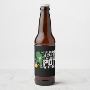 Ich trage immer einen kleinen Schinken mit mir St  Bierflaschenetikett
