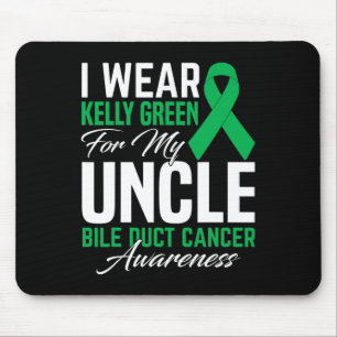 Ich trage Kelly Green für meinen Onkel-Gallenkrebs Mousepad