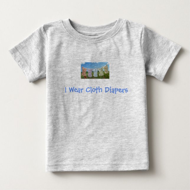 Ich trage Kleiderdiapers - Grün! Baby T-shirt (Vorderseite)