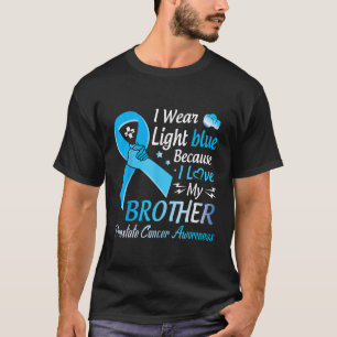 Ich trage Light Blue I Liebe meinen Bruder Prostat T-Shirt