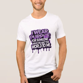 "Ich trage Lila" Alzheimer-Bewusstsein Tri-Blend Shirt