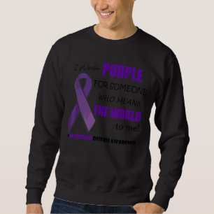 Ich trage Lila Alzheimer Demenz Bewusstsein Lila Sweatshirt