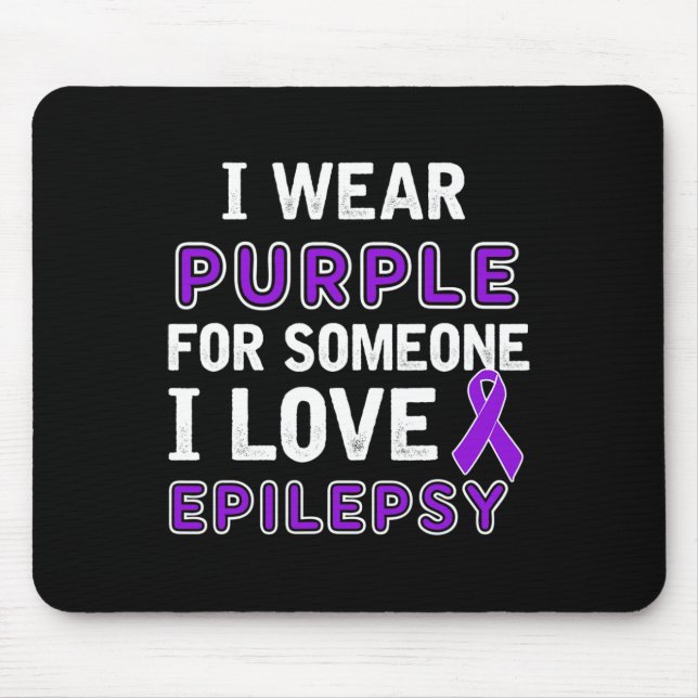 Ich trage Lila - Epilepsie-Bewusstsein  Mousepad (Vorne)