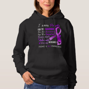 Ich trage Lila für Alz Awareness Support Alz Warri Hoodie