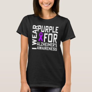 Ich trage Lila für Alzheimer's Awareness Month T-Shirt