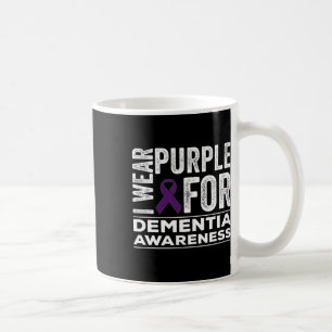 Ich trage Lila für das Bewusstsein für Demenz Heim Kaffeetasse