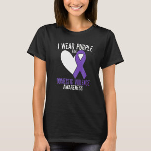 Ich trage lila für das Bewusstsein für häusliche G T-Shirt