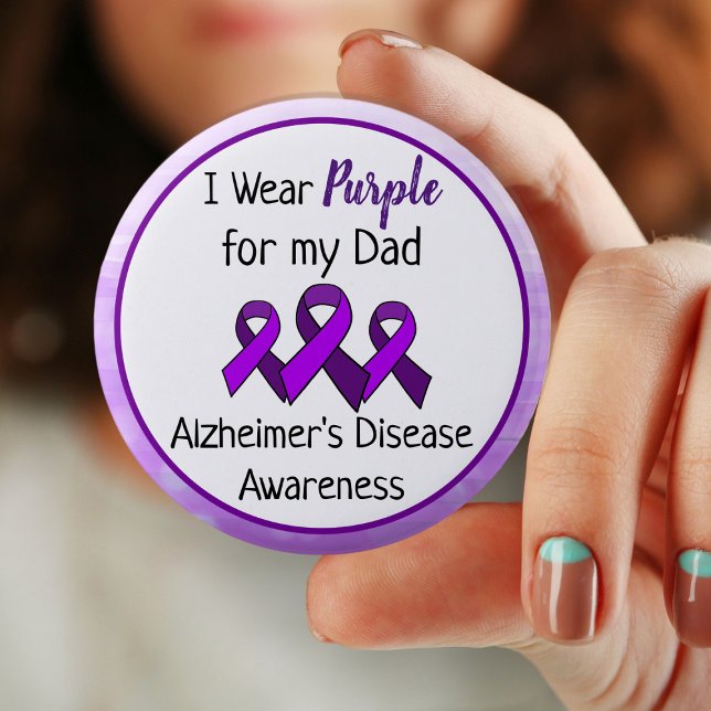 Ich trage Lila für die Alzheimer-Krankheit meines  Button (Von Creator hochgeladen)